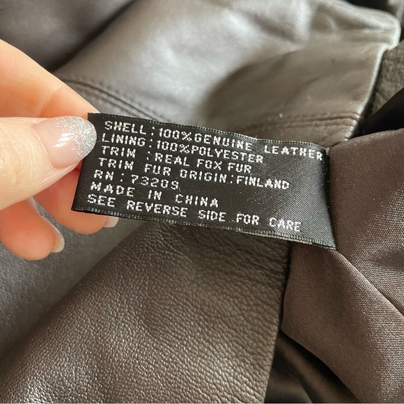 Marvin Richards Vintage Chocolate Brown Leather Zip Front Belted Jacket Size M - Picture 9 of 12